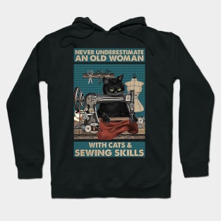 Never underestimate An old Woman With Cats Hoodie